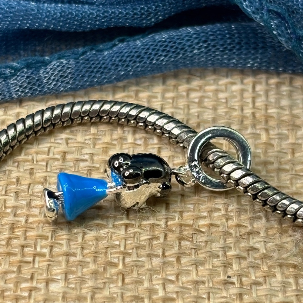 Colorful Cartoon Character Charms Bracelet sterling silver Charlie Brown PEANUTS - Picture 8 of 16